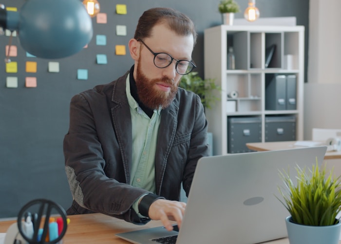 Startup founder working